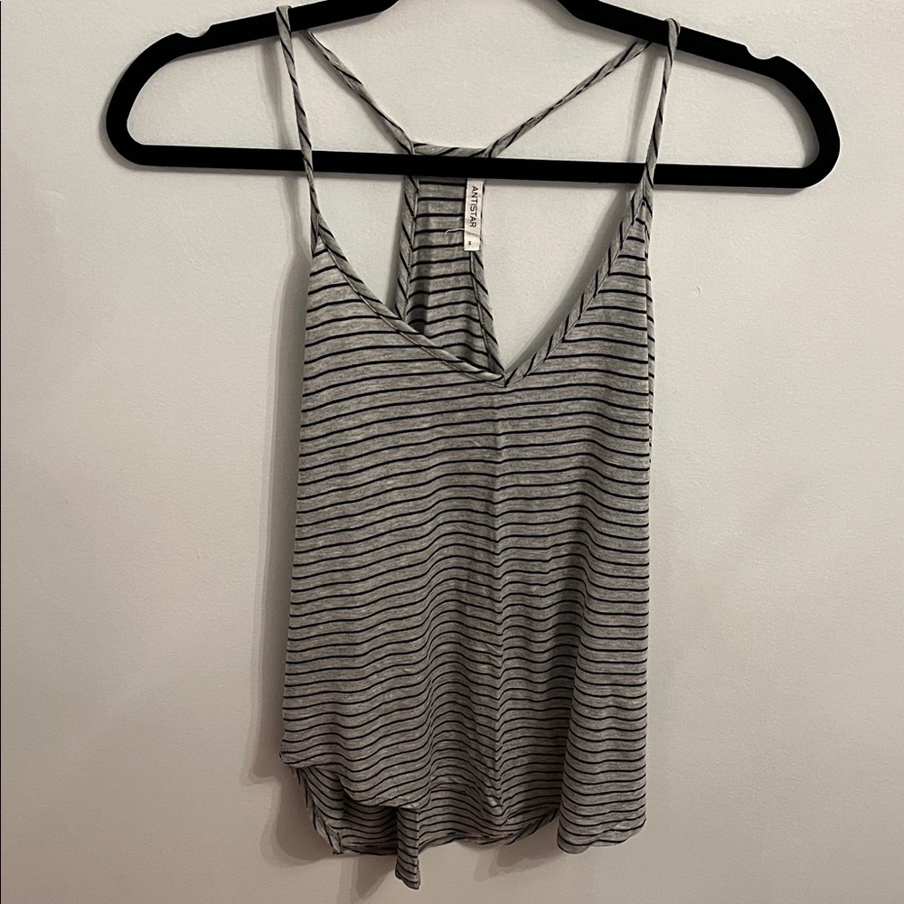 Striped Gray Women's Top